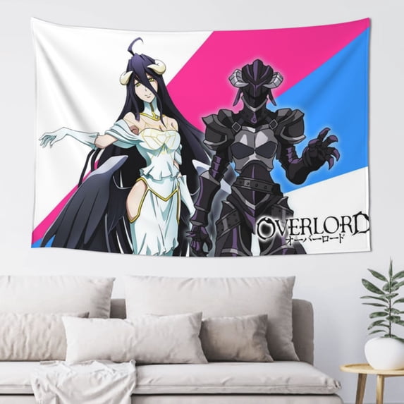 Anime Overlord Albedo Tapestry Wall Hanging Home Decoration Wall Blanket Dormitory Living Room Bedroom Backdrop Poster( 60x40inch)