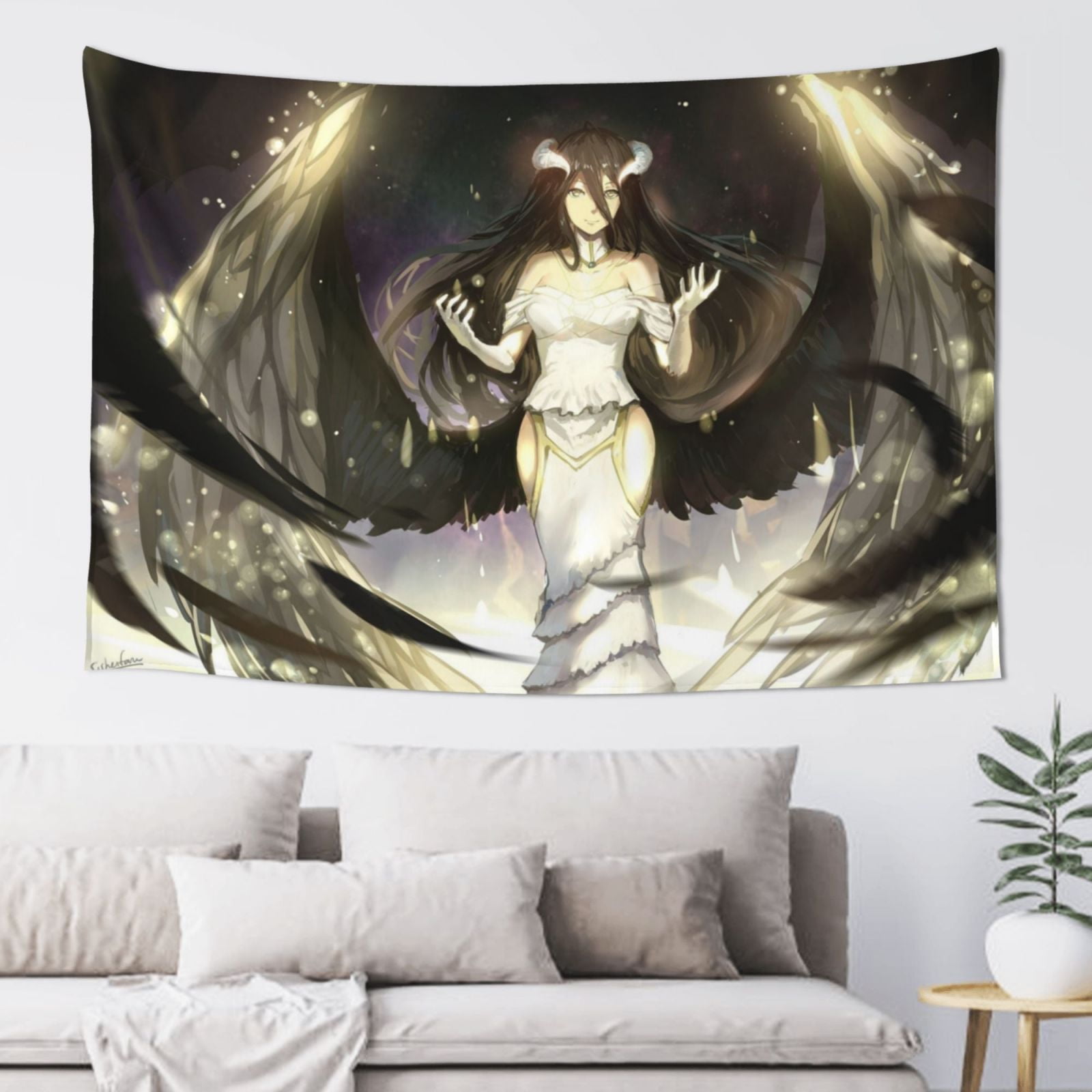 Anime Overlord Albedo Tapestry Wall Hanging Home Decoration Wall