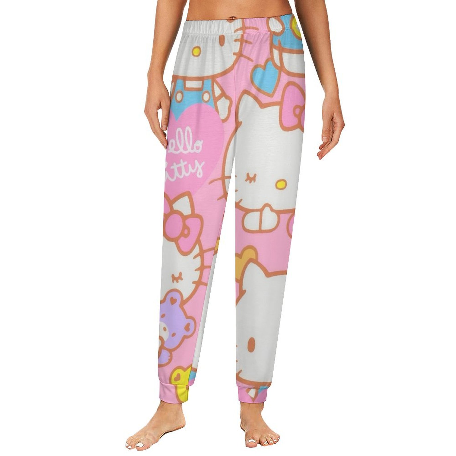 Anime Pants Hello Kitty Pajama Cartoon Christmas Gift for Girls Cute Pants Pink Xmax 2XL