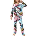 Anime Pants Hello Kitty Pajamas Set Cartoon Christmas Gift for Girls Cute Pants Pink Xmax 160CM