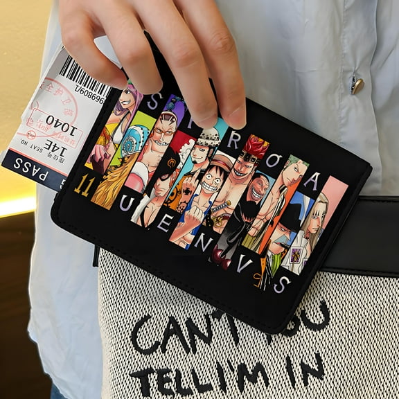 Anime Passport Holder for Travel, Passport Cover Wallet Case Women Men Family, Passports Book Holders Travel Gifts Accessories Vacation Must Haves