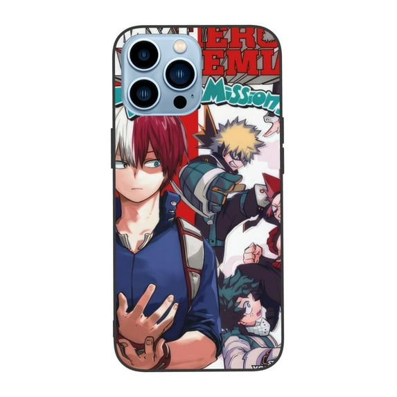 Anime Phone Case, My Hero Academia Phone Case Compatible With Iphone 13 Pro 6.1 Inch Iphone 13 Pro Max 6.7 Inch, Soft Anti-Scratch Shockproof TPU Protective Bumper Phone Cover