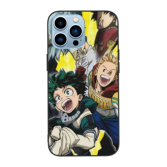 Anime Phone Case, My Hero Academia Phone Case Compatible With Iphone 13 Pro 6.1 Inch Iphone 13 Pro Max 6.7 Inch, Soft Anti-Scratch Shockproof TPU Protective Bumper Phone Cover