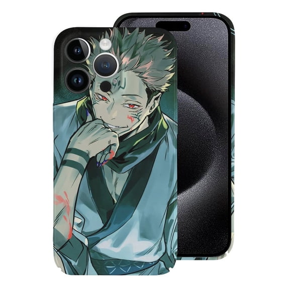 Anime Phone Case, Jujutsu Kaisen Phone Case for iPhone 15/ 15 Plus/ 15 Pro/ 15 Pro Max, Anti-Scratch & Shockproof PC Hard Shell Cover, Wireless Charging Compatible