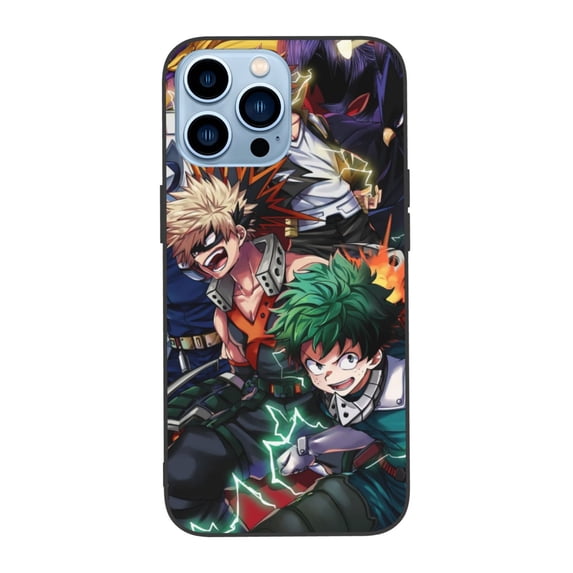 Anime Phone Case, My Hero Academia Phone Case Compatible With Iphone 13 Pro 6.1 Inch Iphone 13 Pro Max 6.7 Inch, Soft Anti-Scratch Shockproof TPU Protective Bumper Phone Cover