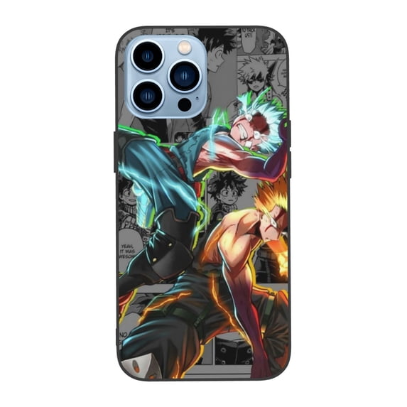 Anime Phone Case, My Hero Academia Phone Case Compatible With Iphone 13 Pro 6.1 Inch Iphone 13 Pro Max 6.7 Inch, Soft Anti-Scratch Shockproof TPU Protective Bumper Phone Cover