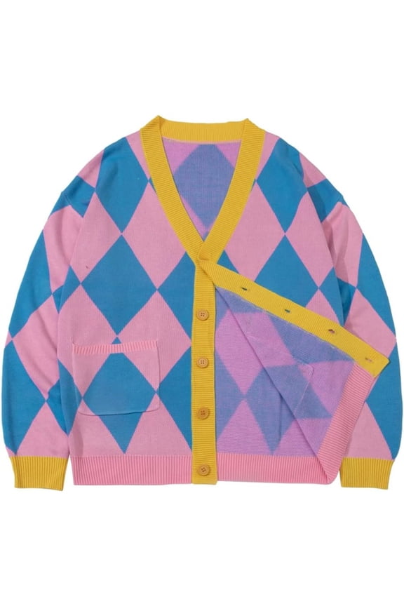 Anime Pink Cardigan Unisex Sweater Jacket Knit Coat