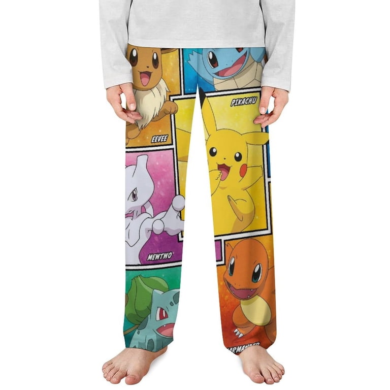 Anime Pokemon Pajama Pants for Kids Anime Sleep Bottoms Pokemon