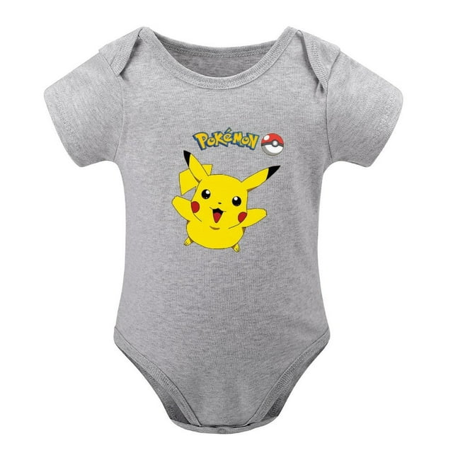 Anime Pokemon Short Sleeves Onesie Baby Bodysuits Boys&Girls Newborn
