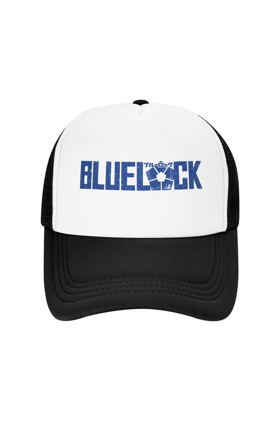 Anime Polyester Mesh Baseball Cap​,Comic Hat,Blue Lock Baseball Cap With Mesh Panels Trucker Hats