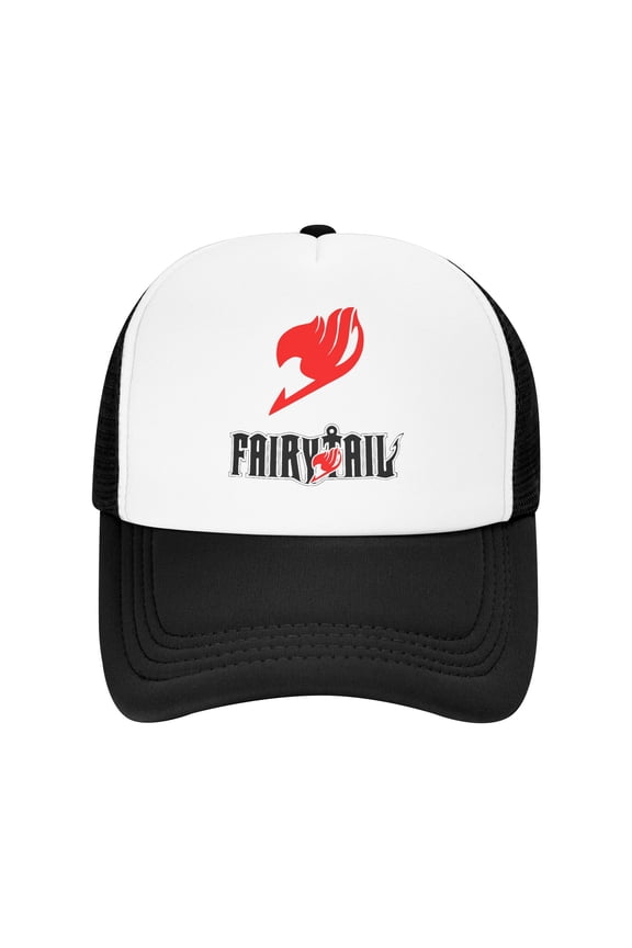 Anime Polyester Mesh Baseball Cap​,Comic Hat,Fairy Tail Baseball Cap With Mesh Panels Trucker Hats