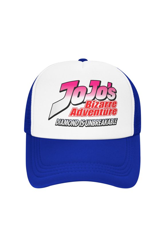 Anime Polyester Mesh Baseball Cap​,Comic Hat,JoJo's Bizarre Adventure Baseball Cap With Mesh Panels Trucker Hats