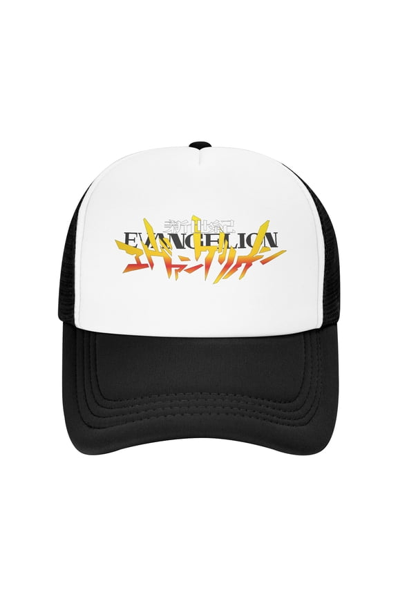 Anime Polyester Mesh Baseball Cap​,Comic Hat,NEON GENESIS EVANGELION EVA Baseball Cap With Mesh Panels Trucker Hats