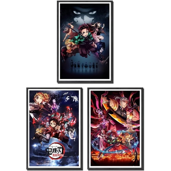 Anime Poster 3 Piece Set Poster Canvas Wall Art Unframe 12x18inch
