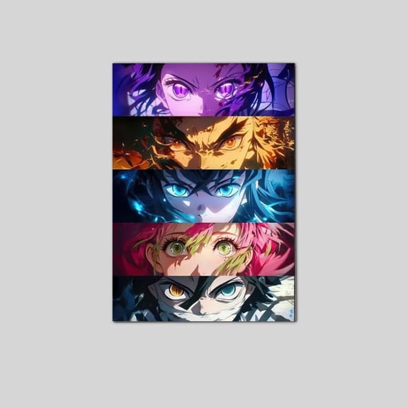 Anime Poster, Demon Slayer Hashira Metal Poster, Kimetsu no Yaiba Battle Wall Art Poster Size 24''x36'' Goldengate