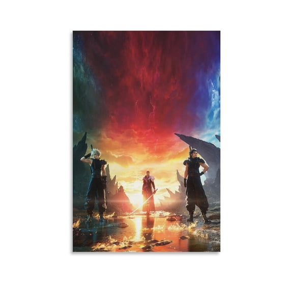 Anime Poster Final Game Fantasy 7 Rebirth Art Game Posters Cloud (3) Picture Print Wall Art Poster Painting Canvas Posters Artworks Gift Room Aesthetic 12x18inch(30x45cm)