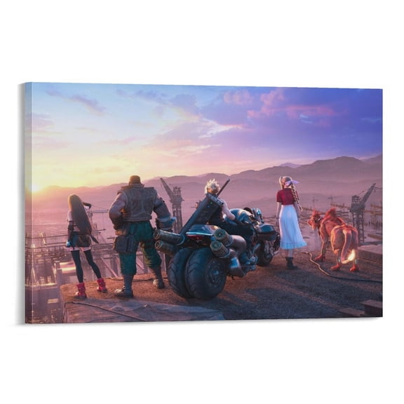 Anime Poster Final Game Fantasy 7 Rebirth Art Game Posters Cloud (7) Poster Decorative Painting Canvas Wall Art Living Room Posters Bedroom Painting 20x30inch(50x75cm)