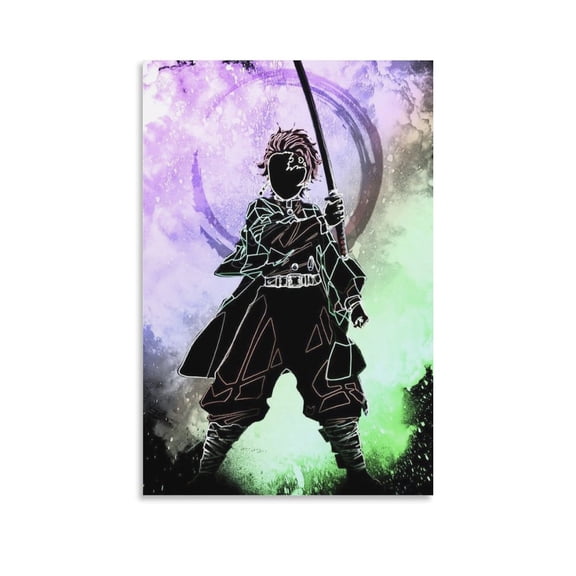 Anime Poster Kamado Tanjiro Posters Wall Art Painting Canvas Gift Living Room Prints Bedroom Decor Poster Artworks 24x36inch(60x90cm)