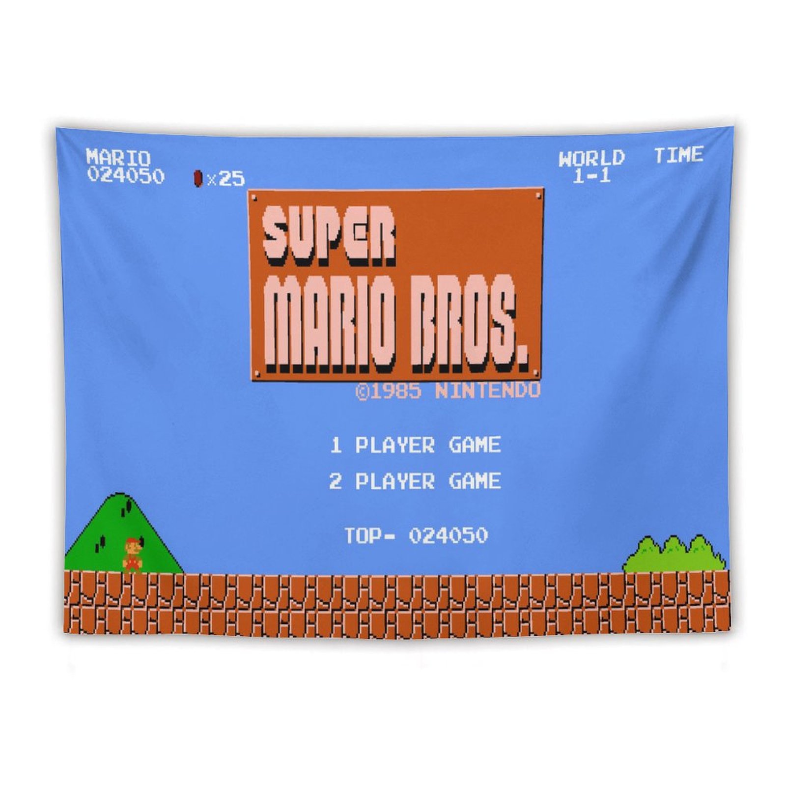 Anime Poster for Mario Bedroom Aesthetics Funny Room Decor Flag Wall Hanging for Teen Girls Men