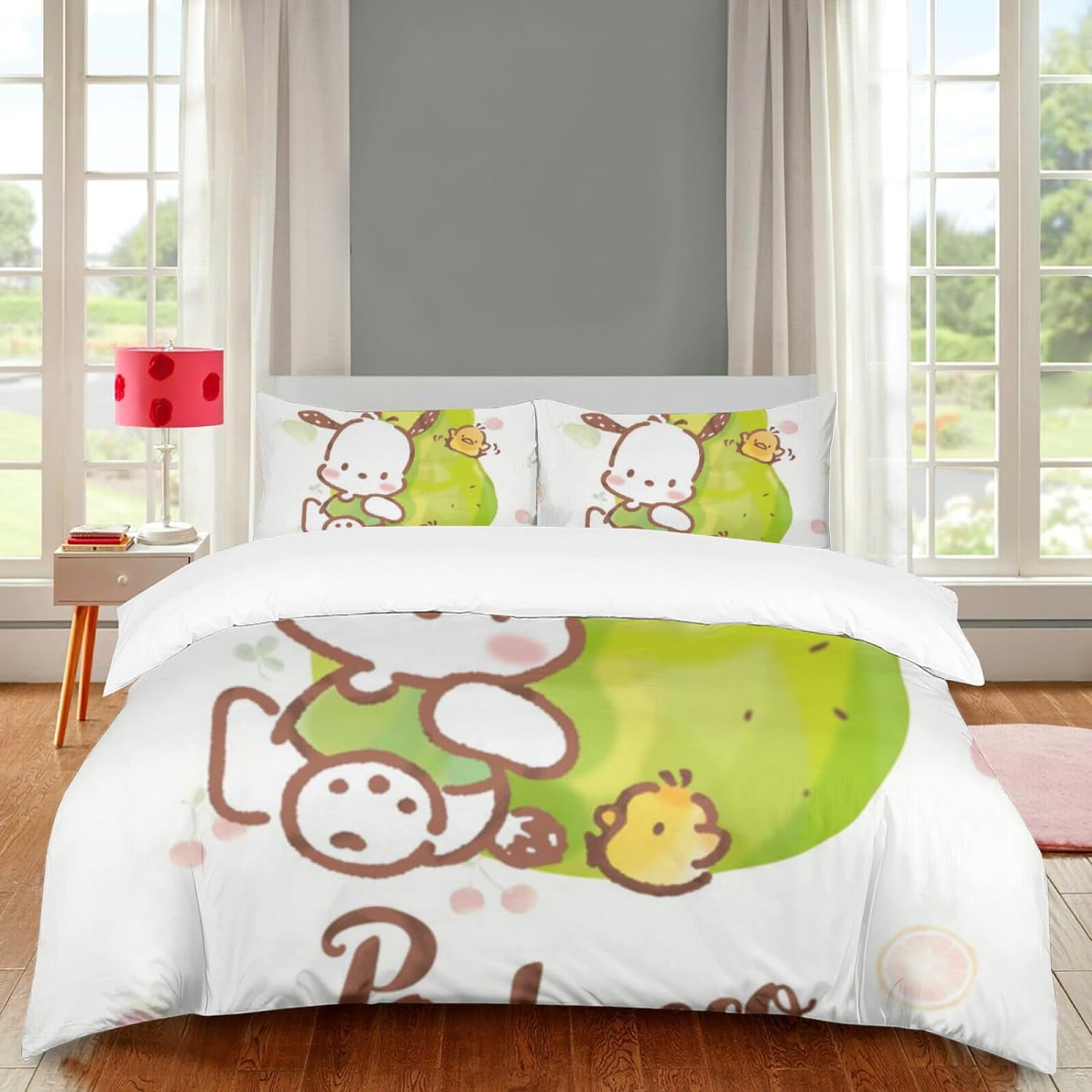 Anime Printed Duvet Quilt Cover Bedding Sets 1 Bed Cover and 2 ...