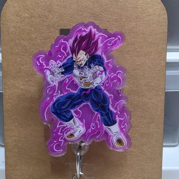 Anime Purple V Badge Reel | Glitter Badge Reel | Teacher Gift | Nurse Gift | Anime Lover Gift | Medical Badge Gift | Student Nurse