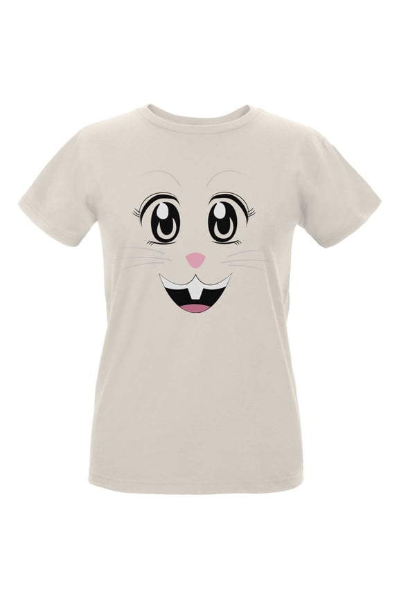 Anime Rabbit Face Usagi Natural Womens Organic T-Shirt
