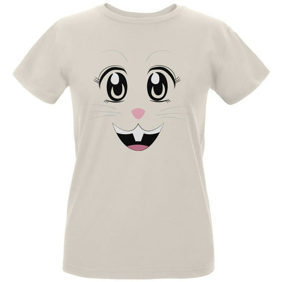 Anime Rabbit Face Usagi Natural Womens T-Shirt - Medium