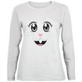 thumbnail image 1 of Anime Rabbit Face Usagi White Womens Long Sleeve T-Shirt - Large, 1 of 1