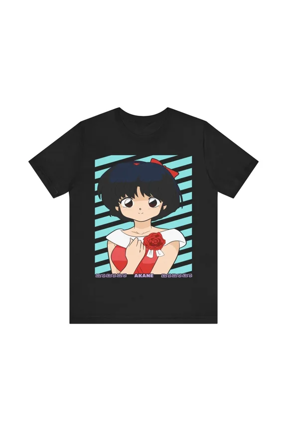 Anime Ranma 1/2 Akane T Shirt Size S - 5Xl BLACK Size S - 5XL