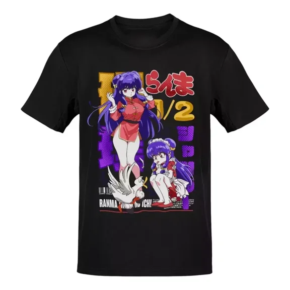Anime Ranma 1/2 Purple Yellow Red T-Shirt Size S-5XL, Gift For Friends