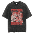 thumbnail image 1 of Anime Riomensukuna Short Sleeve Special Shirt Men's and Women's Washed Summer Breathable Loose Black Special Shirt Harajuku, 1 of 5