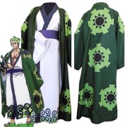 DOTDROPA Anime Roronoa Zoro Cosplay Costume Wano Kuni Country Kimono Robe Full Suit Outfits Halloween Carniva
