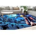 thumbnail image 1 of Anime Rug, Japanese Rug, Anime Gift, Modern Rug, Luxury Rug, Personalized Gift, Salon Rug, Gift Rug, Hallway Rug, Non Slip Rug, Blue Rug, 3.3'x9.2' - 100x280 cm, 1 of 4