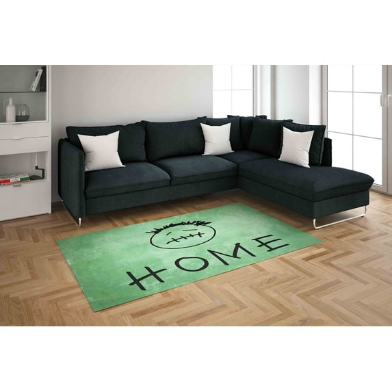 Anime Rug, Living Room Rugs, Non-Slip Carpet Rugs, Inspired Rug, Green Rug, Anti-Slip Carpet Rug, Modern Rug Customs Rug, Car Mat Rug, 5.2'x7.5' - 160x230 cm