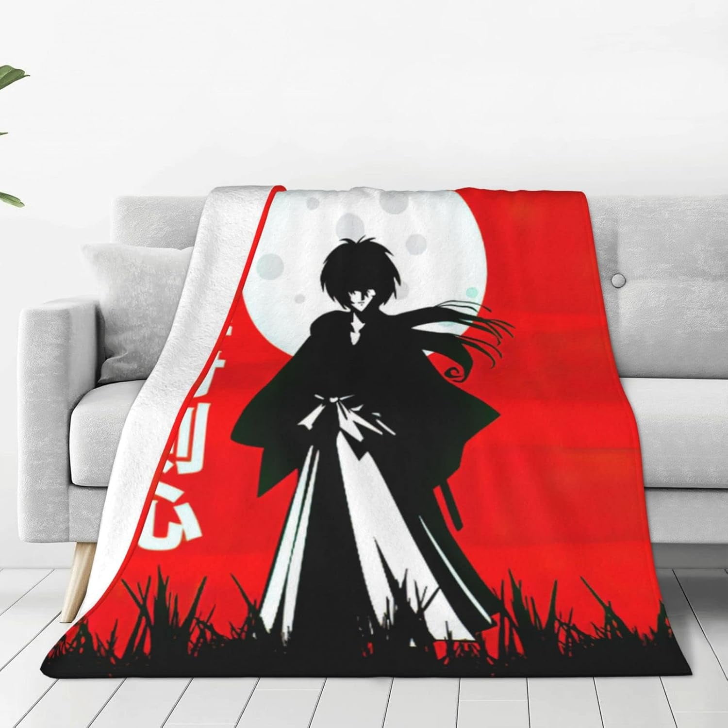 Anime Rurouni Kenshin Throw Blanket for Couch Bed Sofa Travel Camping