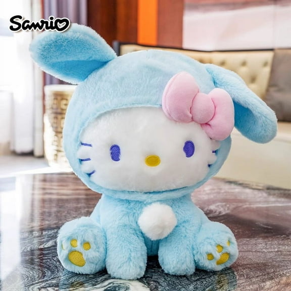 Anime Sanrio Hello Kitty KT Cat Rabbit Stuffed Toys Cute Plush Toys Kawaii Cartoon Dolls Birthday Gift For Baby Girlfriend