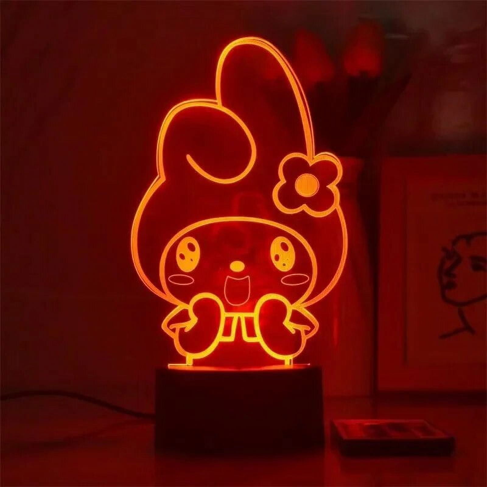 Anime Sanrio Hello Kitty Night Light Glowing Children Toy Sanrio Kuromi ...