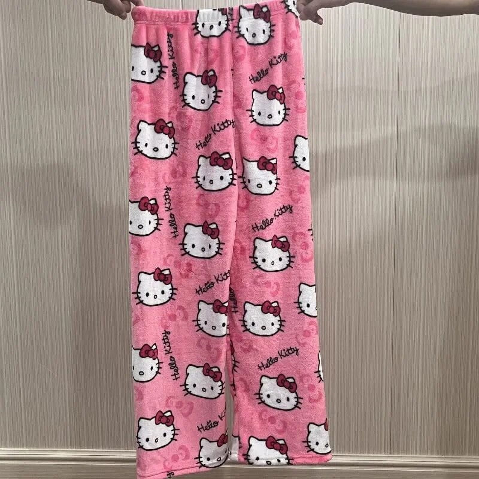 Anime Sanrio Hello Kitty Y2k Sanrio Pajamas Pants Women Pjs Halloween