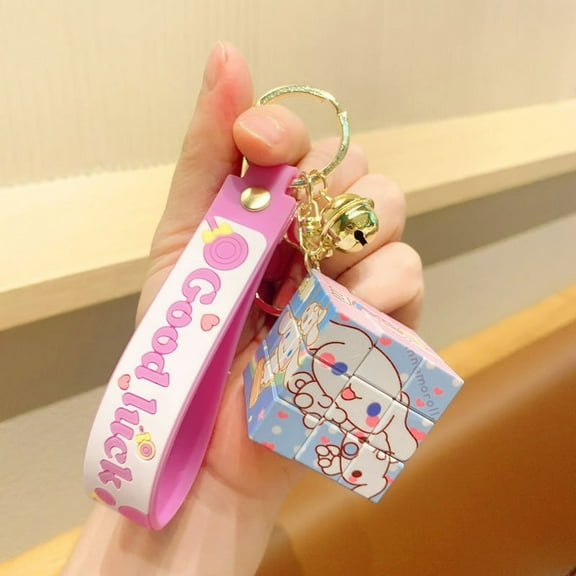 Anime Sanrio Keychain Accessories Kawaii Cinnamoroll Keyring Cartoon Car Key Chain Schoolbag Pendant Ornament Kids Birthday Gift