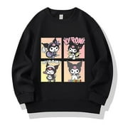Anime Sanrios Kuromi Autumn Winter Hoodies Sweatshirts Pullover Fashion Y2K Cute Girl Boy Fashion Kid Sportswear Christmas Gift