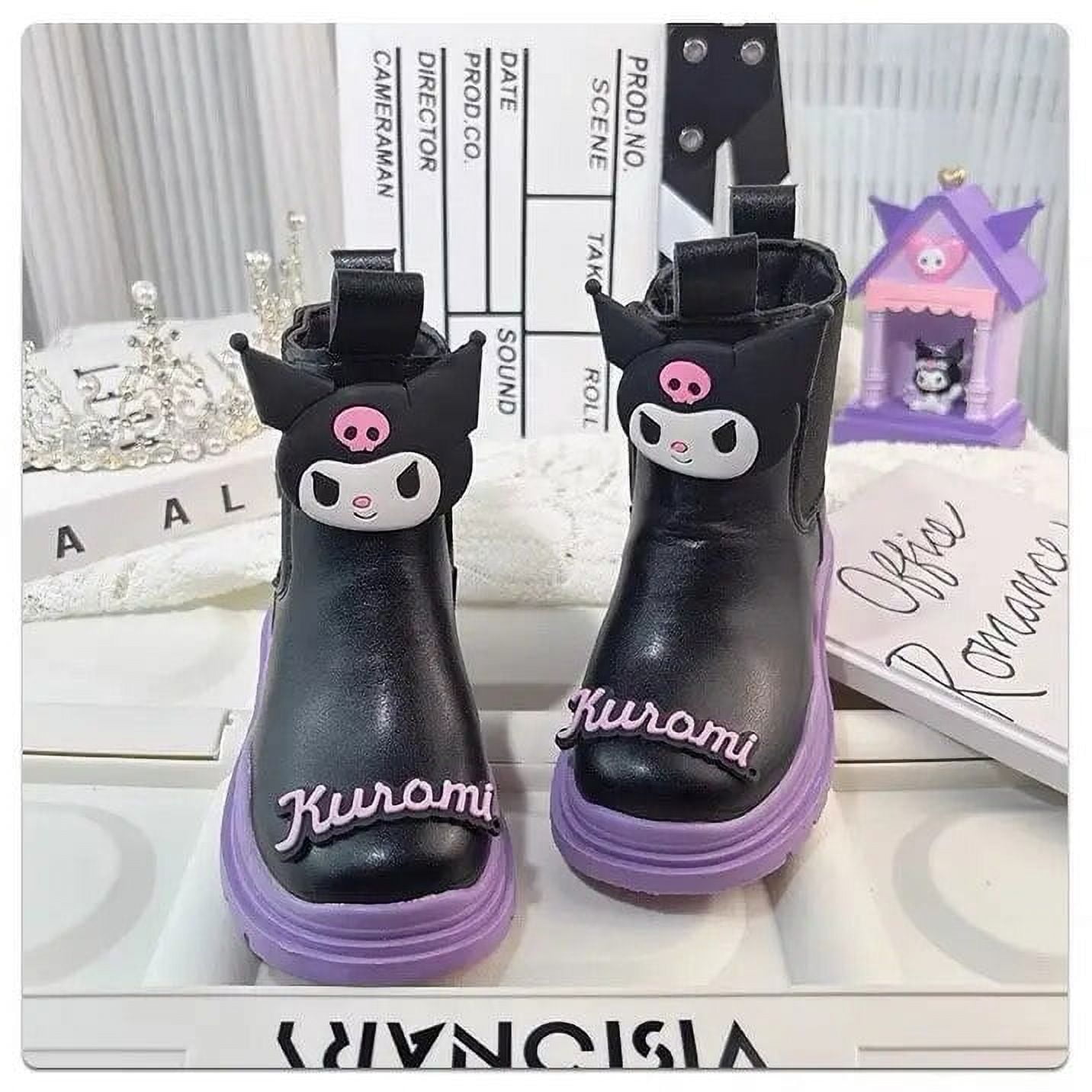 Anime Sanrios Kuromi Kawaii Kids Boots High Top Nonslip Water Proof ...