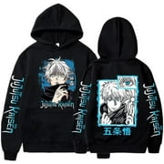 THNCLZX Anime Satoru Gojo Hoodie Oversized Fall/Winter Fleece Sweatshirt Men's Women's Long Sleeve Pullover