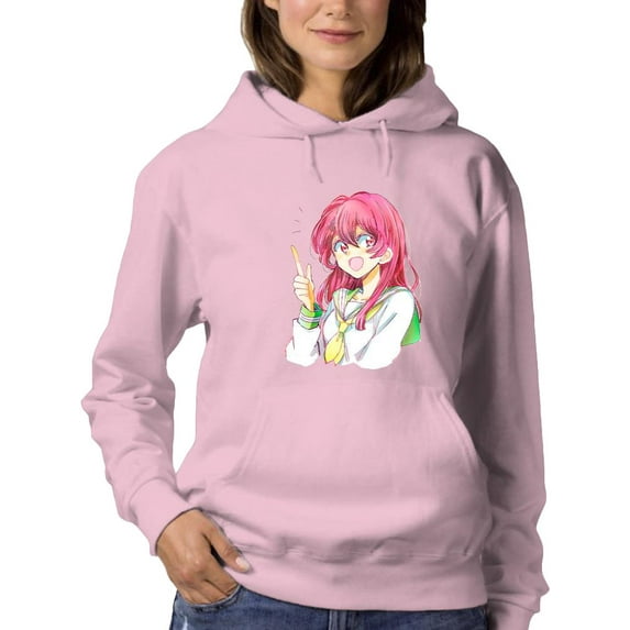 Anime Schoolgirl Idea Hoodie Women -Image by Shutterstock, Female 4X-Large