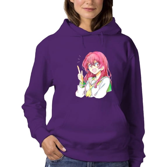 Anime Schoolgirl Idea Hoodie Women -Image by Shutterstock, Female x-Large