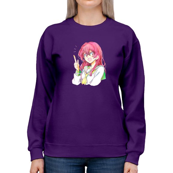 Anime Schoolgirl Idea Sweatshirt Women -Image by Shutterstock, Female 3X-Large
