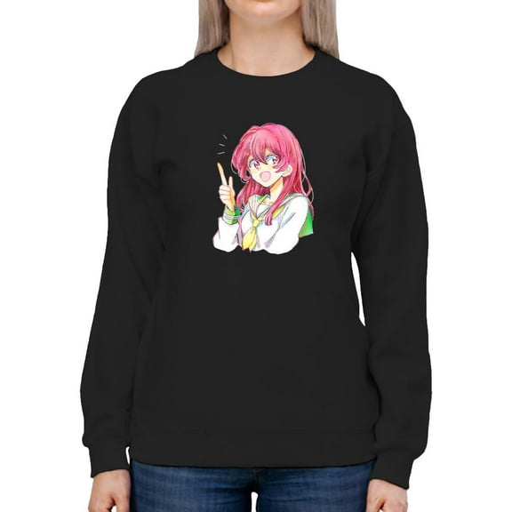 Anime Schoolgirl Idea Sweatshirt Women -Image by Shutterstock, Female XX-Large