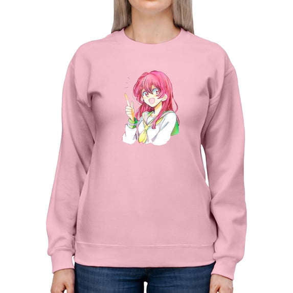 Anime Schoolgirl Idea Sweatshirt Women -Image by Shutterstock, Female x-Large