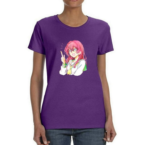 Anime Schoolgirl Idea T-Shirt Women -Image by Shutterstock, Female Large