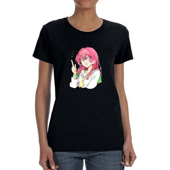 Anime Schoolgirl Idea T-Shirt Women -Image by Shutterstock, Female Large