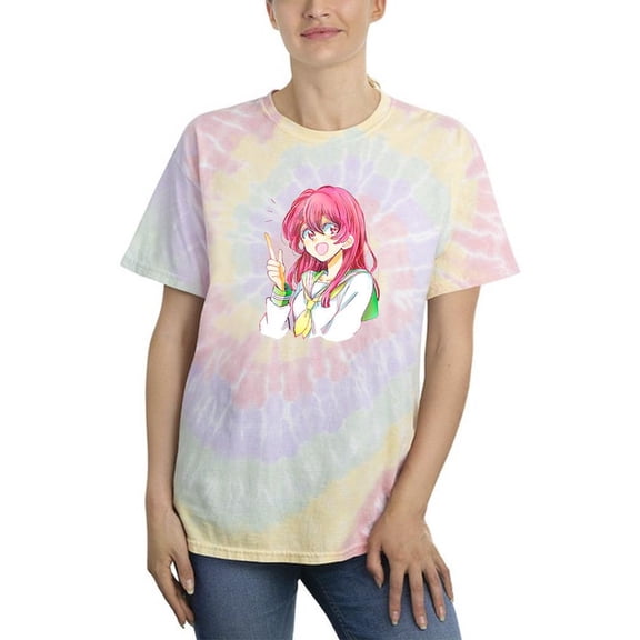 Anime Schoolgirl Idea Tie Dye Spiral Women -Image by Shutterstock, Female XX-Large